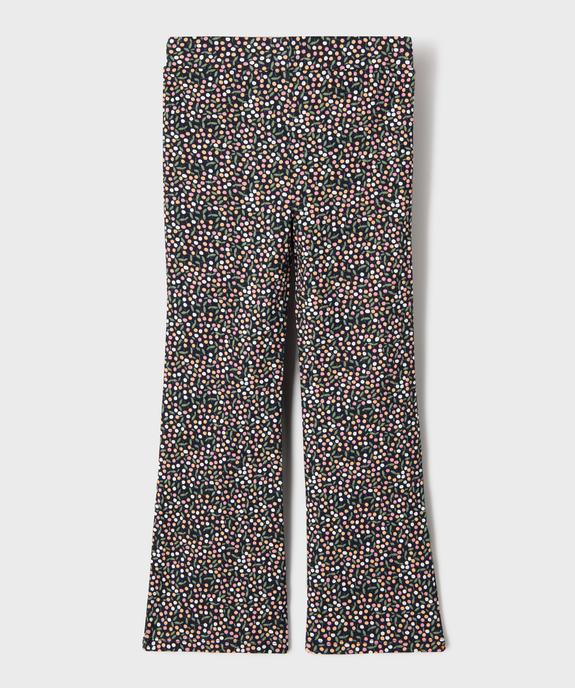 Legging flare en maille côtelée fille vue3 - GEMO 4G FILLE - GEMO