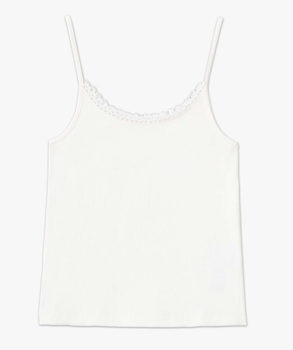 Débardeur femme à fines bretelles et col dentelle vue4 - GEMO(FEMME PAP) - GEMO