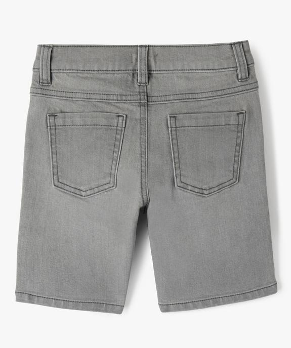 Bermuda en jean stretch coupe Regular garçon vue3 - GEMO (ENFANT) - GEMO
