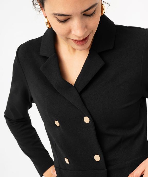 Robe courte à manches longues look manteau femme vue2 - GEMO(FEMME PAP) - GEMO