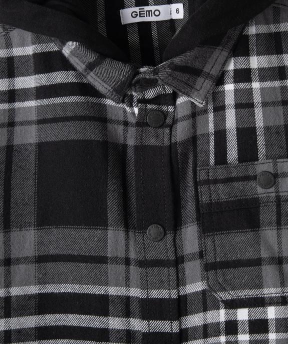 Chemise à carreaux avec capuche garçon vue3 - GEMO (ENFANT) - GEMO