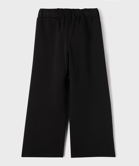 Pantalon large en maille épaisse et extensible fille vue3 - GEMO (ENFANT) - GEMO
