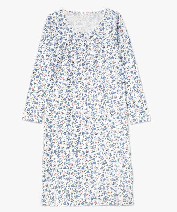 Chemise de nuit femme à manches longues boutonnée sur l’avant vue4 - GEMO(HOMWR FEM) - GEMO