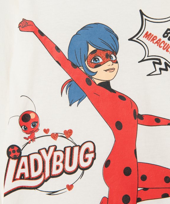 Tee-shirt fille à manches longues imprimé - Miraculous vue2 - MIRACULOUS - GEMO