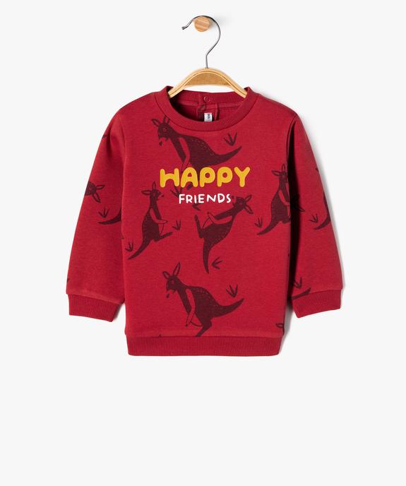 Sweat intérieur molletonné avec motifs animaux bébé garçon vue2 - GEMO(BEBE DEBT) - GEMO