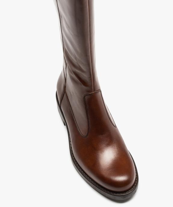 Bottes femme à talon plat unies style cavalières - Tanéo vue5 - TANEO - GEMO
