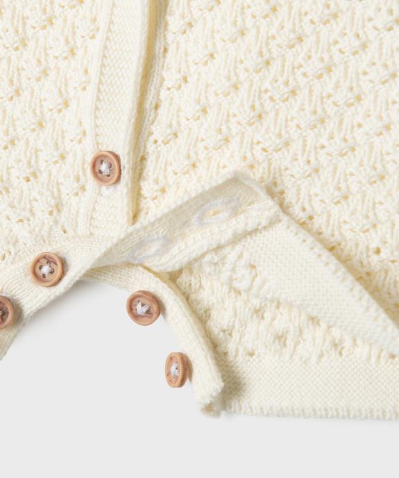 Combishort en coton façon crochet bébé fille - LuluCastagnette vue4 - LULUCASTAGNETTE - GEMO