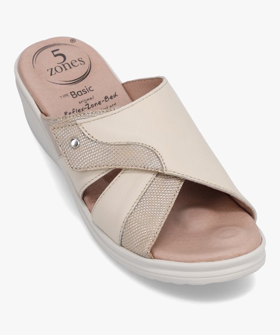 Mules femme confort dessus cuir - 5 Reflex Zones vue5 - 5 REFLEX ZONES - GEMO