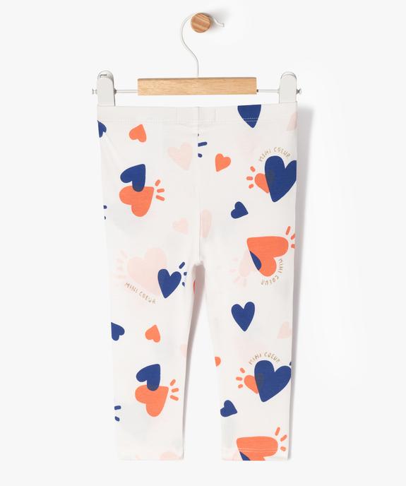 Legging long en coton stretch bébé fille vue4 - GEMO 4G BEBE - GEMO