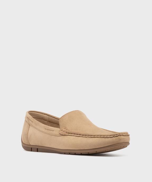 Mocassins en suédine et semelle intérieure cuir homme vue2 - URBAN STEPS GEMO FOR GOOD - GEMO