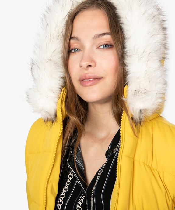 Doudoune femme à capuche duveteuse vue2 - GEMO(FEMME PAP) - GEMO