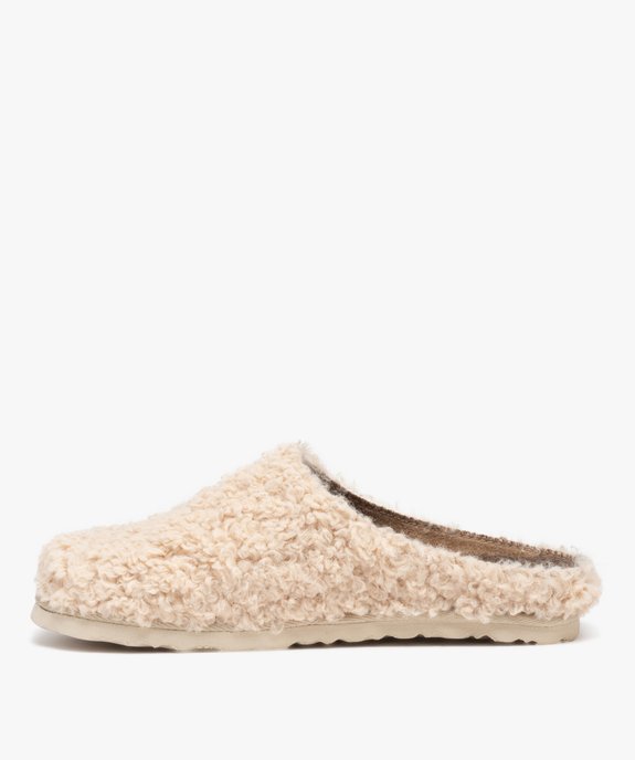 Chaussons mules en maille bouclette femme   vue3 - GEMO(HOMWR FEM) - GEMO