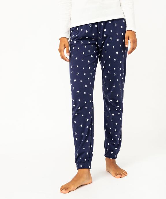 Ensemble 3 pièces femme : pyjama et veste zippée en maille peluche vue7 - GEMO(HOMWR FEM) - GEMO