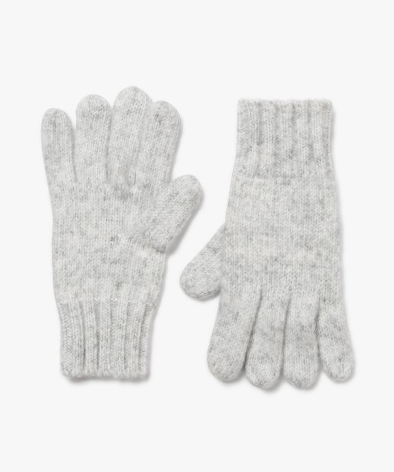 Gants en maille chinée douillette fille vue1 - GEMO (JUNIOR) - GEMO