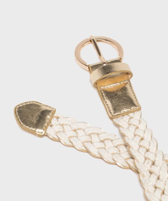Ceinture tressée à détails dorés femme vue2 - GEMO (ACCESS) - GEMO