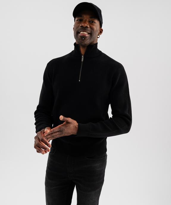 Pull en coton à col camionneur homme vue1 - GEMO (HOMME) - GEMO