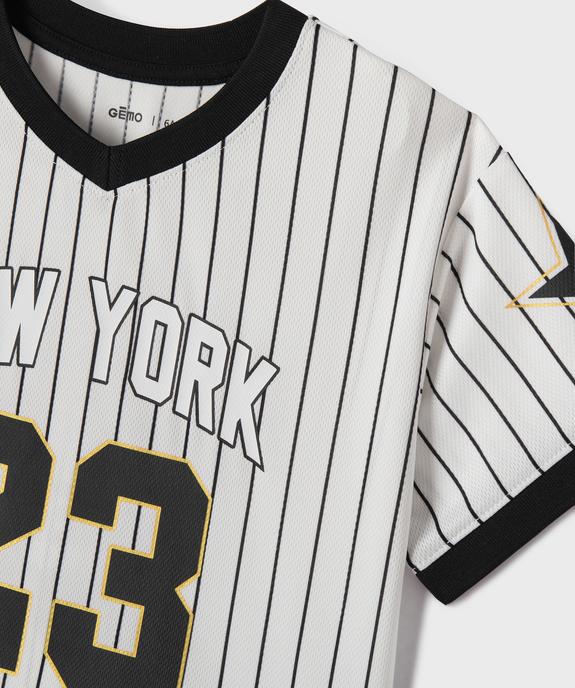 Tee-shirt de sport court à manches courtes fille vue2 - GEMO (ENFANT) - GEMO