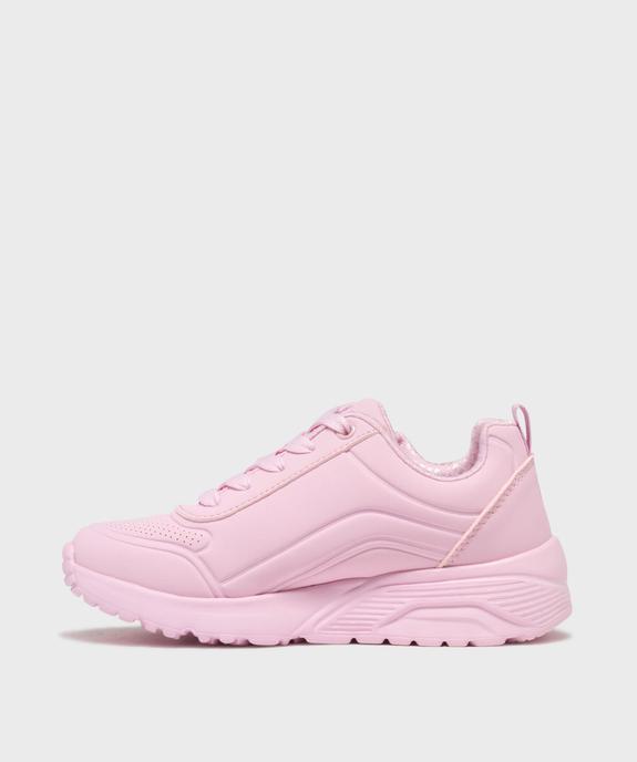 Baskets basses et légères à épaisse semelle et zip fille - Skechers vue3 - SKECHERS - GEMO