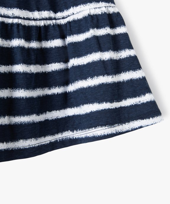 Robe fille ample à motif fleuri et fines bretelles croisées vue2 - GEMO (ENFANT) - GEMO
