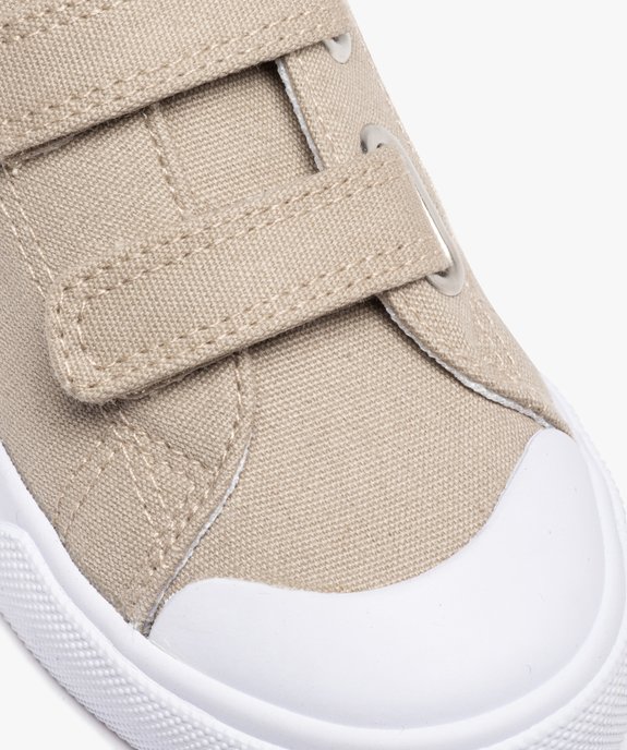 Baskets garçon en toile unie fermeture scratch vue6 - GEMO 4G GARCON - GEMO