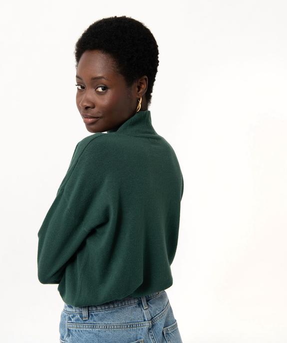 Pull à col montant en maille fine femme vue3 - GEMO(FEMME PAP) - GEMO