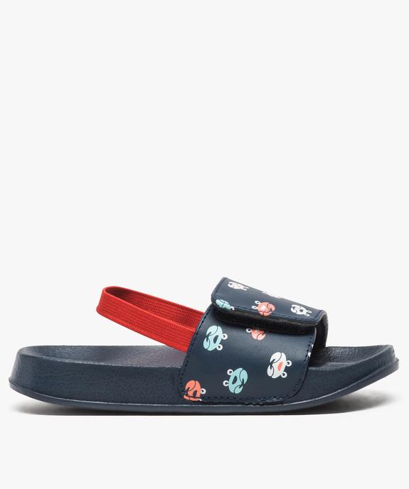 Tongs enfant à bandeau imprimé et élastique de maintien vue1 - GEMO (PLAGE) - GEMO