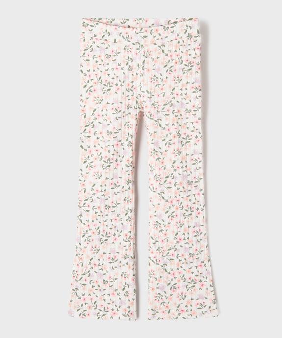 Legging flare en maille côtelée fille vue1 - GEMO 4G FILLE - GEMO