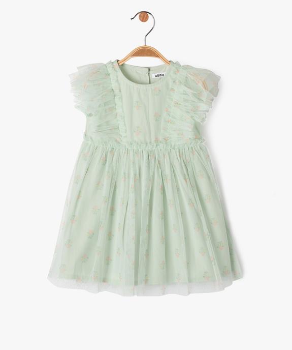 Robe de cérémonie en tulle bébé fille vue1 - GEMO(BEBE DEBT) - GEMO