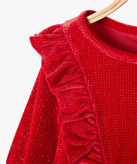 Robe à manches longues en velours pailleté bébé fille vue3 - GEMO(BEBE DEBT) - GEMO