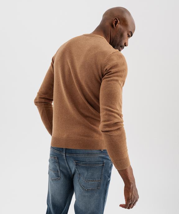 Pull à col rond en coton homme vue3 - GEMO (HOMME) - GEMO
