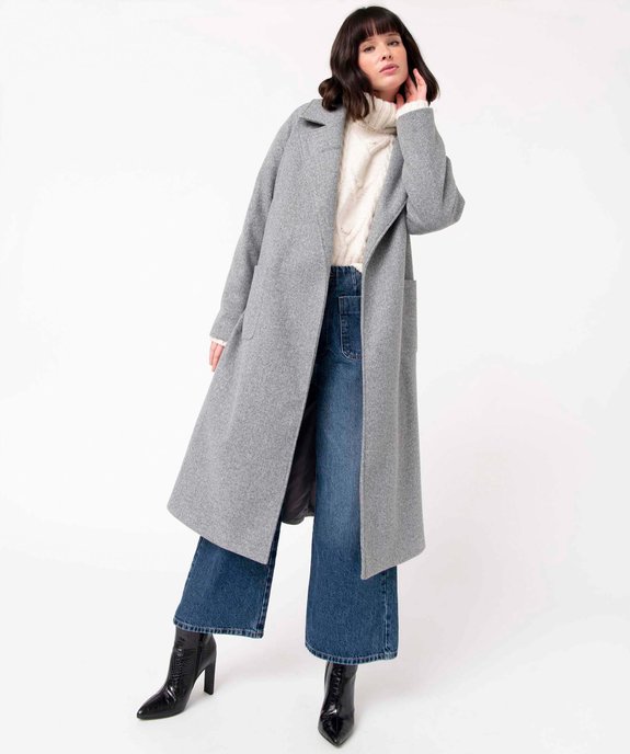 Manteau femme coupe oversize avec larges poches plaquées vue5 - GEMO(FEMME PAP) - GEMO