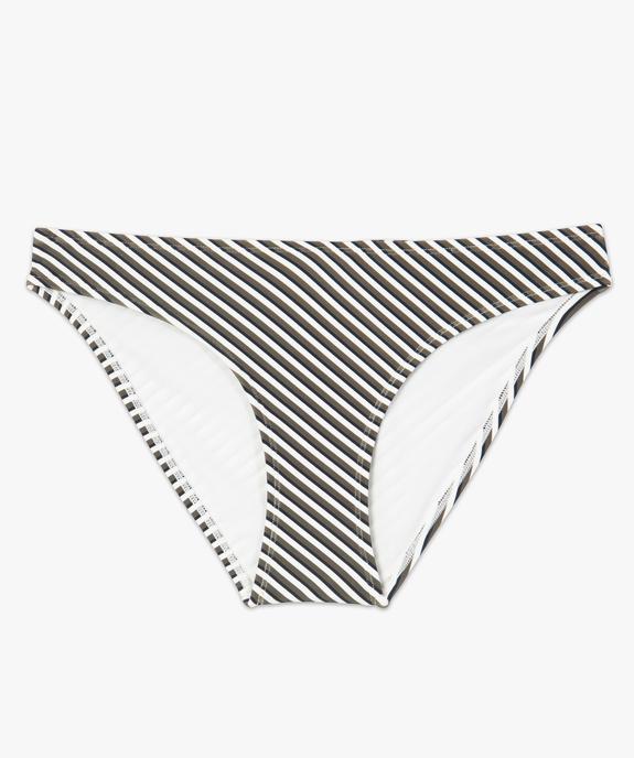 Bas de maillot de bain femme à rayures tricolores vue4 - GEMO (PLAGE) - GEMO