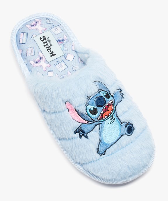 Chaussons femme mules plates à poils doux Stitch - Disney vue5 - LILO & STITCH - GEMO