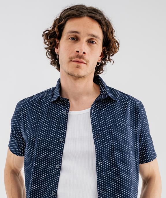 Chemise à manches courtes à motifs fleuris coupe regular homme vue2 - GEMO 4G HOMME - GEMO