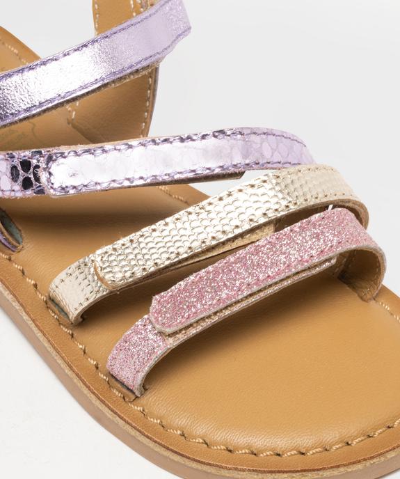 Sandales en cuir multibrides métallisées fille- Lovely Wings vue6 - LOVELY WINGS GEMO FOR GOOD - GEMO