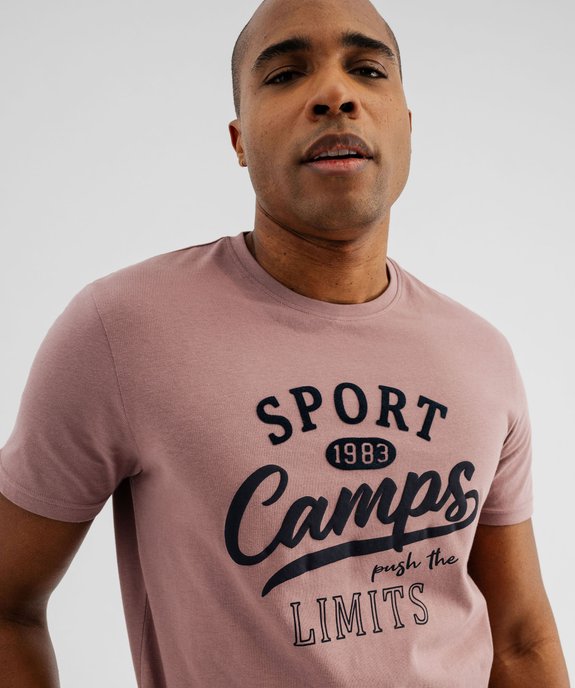 Tee-shirt manches courtes imprimé en relief homme - Camps United vue2 - CAMPS - GEMO