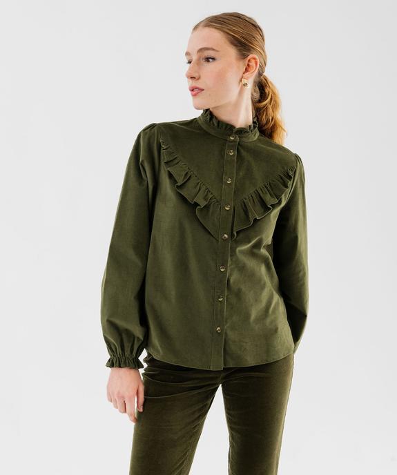 Chemise en velours à volants femme - LuluCastagnette vue7 - LULUCASTAGNETTE - GEMO