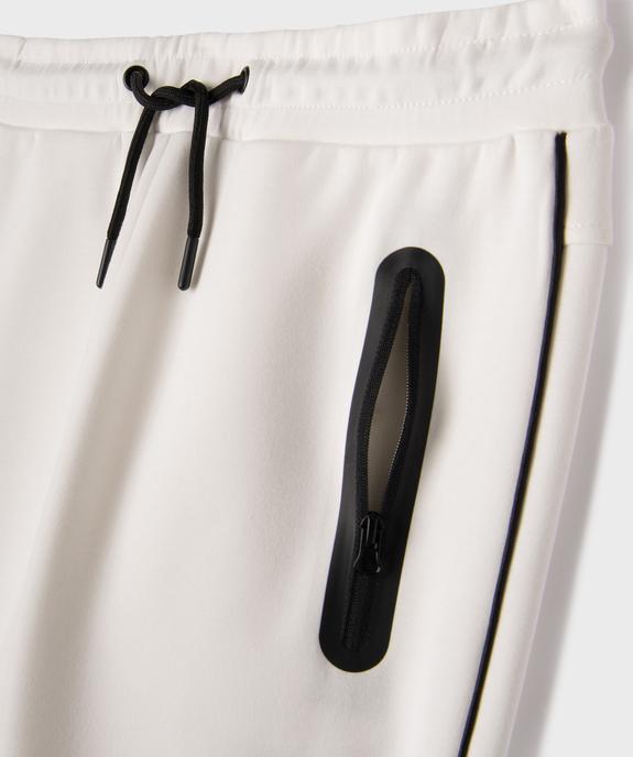 Pantalon de jogging avec liserés contrastants garçon vue3 - GEMO (JUNIOR) - GEMO