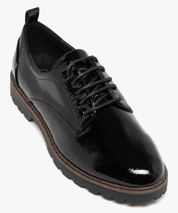 Derbies femme unis à semelle crantée détails fantaisie vue6 - GEMO (CASUAL) - GEMO