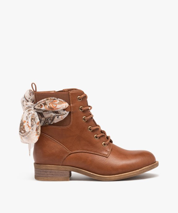 Boots à lacets et ruban en voile fille vue1 - GEMO (ENFANT) - GEMO