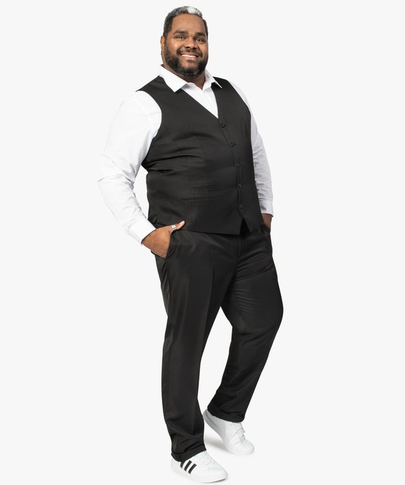 Gilet homme grande taille sans manches en matière satinée vue5 - GEMO (G TAILLE) - GEMO