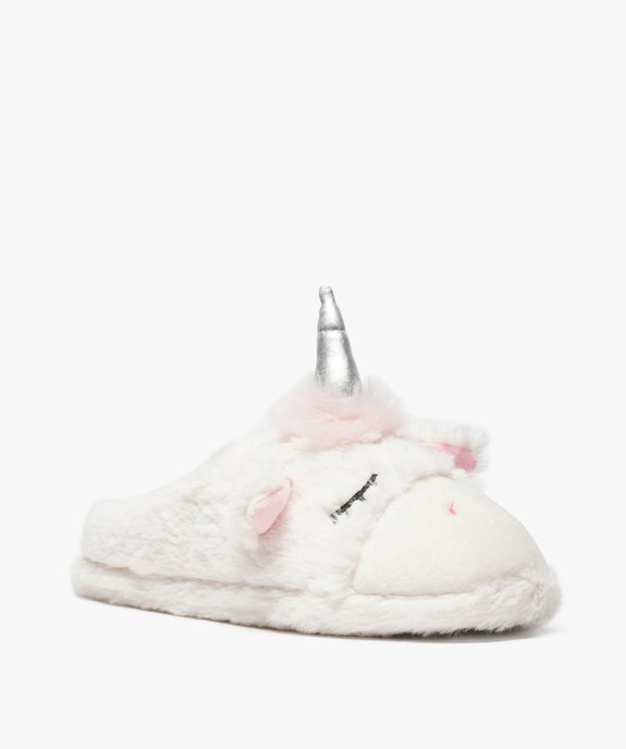 Chaussons fille en maille peluche à motif licorne vue2 - GEMO (ENFANT) - GEMO