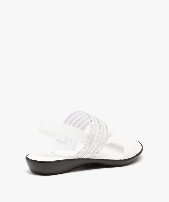 Sandales femme à brides élastiques ornées de strass vue4 - GEMO (CASUAL) - GEMO