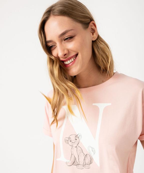 Pyjashort bicolore avec motif Le Roi Lion femme - Disney vue2 - ROI LION - GEMO