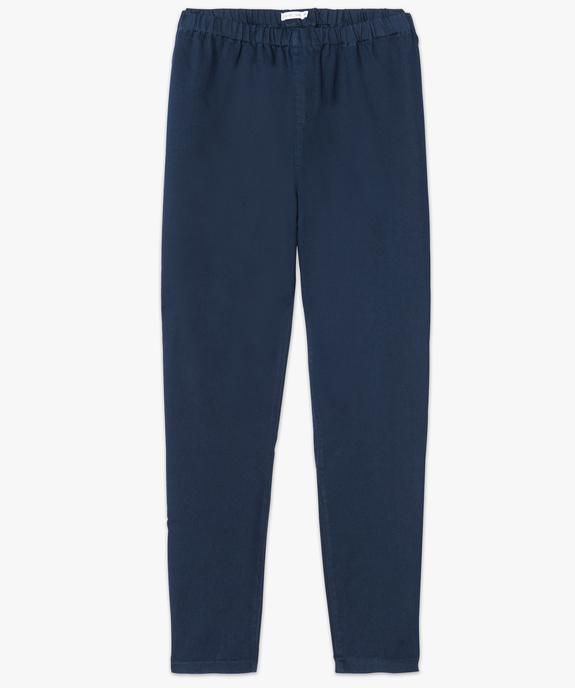 Pantalon femme uni à taille élastiquée 2 poches vue4 - GEMO (G TAILLE) - GEMO