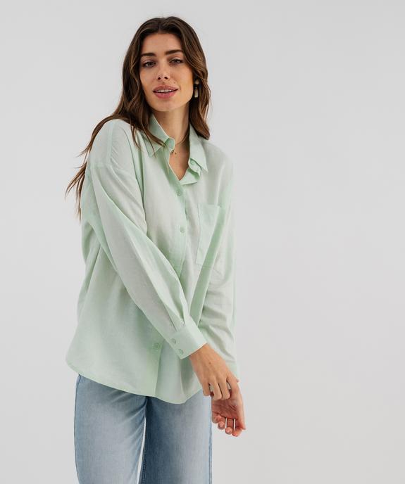 Chemise manches longues lin et viscose femme vue5 - GEMO(FEMME PAP) - GEMO