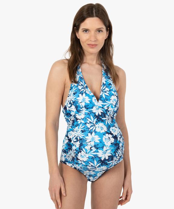 Maillot de bain de grossesse une pièce imprimé vue1 - GEMO 4G MATERN - GEMO