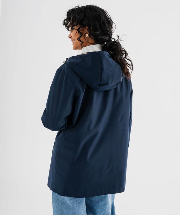 Imperméable réversible et déperlant à capuche femme vue3 - GEMO 4G FEMME - GEMO