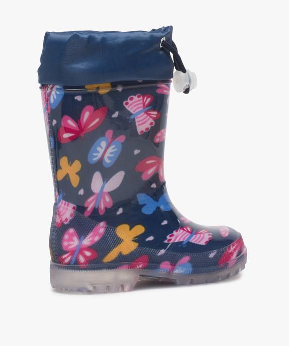 Bottes de pluie fille avec motifs papillon et col ajustable vue4 - GEMO (ENFANT) - GEMO