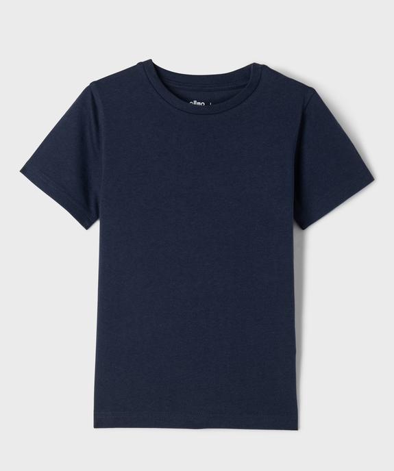 Tee-shirt à manches courtes en coton uni garçon vue1 - GEMO 4G GARCON - GEMO